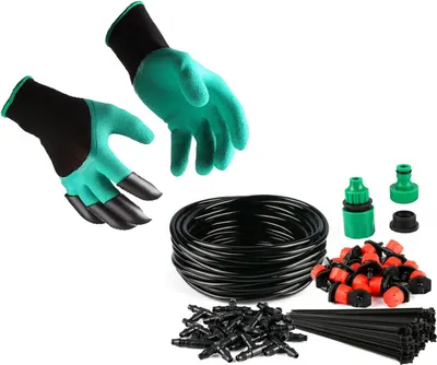 Immagine prodotto di Set di irrigazione 20m + guanti da giardino