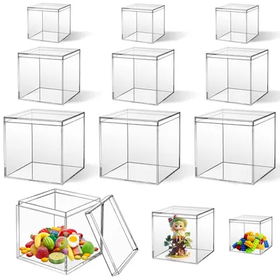Produktbild von Set von 12 Transparenten Acrylboxen mit Deckel