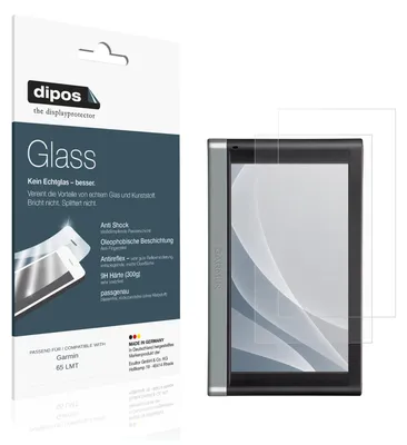 Image de 2x Protection ecrán pour Garmin 65 LMT mat Verre souple Film Protecteur 9H dipos