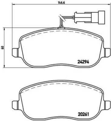 Produktbild von Brembo Bremsbelagsatz, Scheibenbremse Vorderachse P 23 100