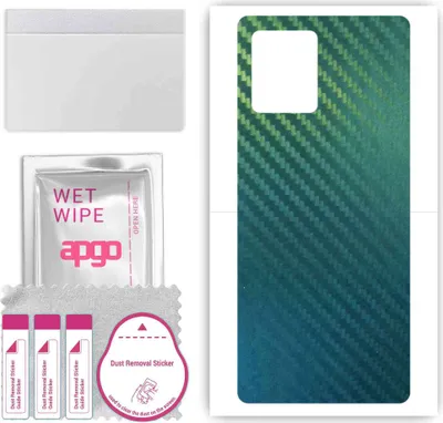 Produktbild von apgo Rückseite Schutzfolie, Skin, kompatibel mit Motorola Moto G54, Hinten Displayschutzfolie aus Vinylfolie, kratzfest, einfache Montage - Kohlenstoff-Chamäleon CAKA1