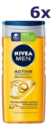 Produktbild von 6x Nivea Douchegel Men - Active Energy 250 ml