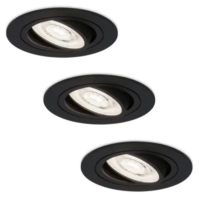 Produktbild von hoftronic LED Einbaustrahler 3,8W 270lm 6000K Schwarz Dimmbar Schwenkbar