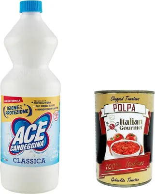 Produktbild von 3x ACE Candeggina Classica Classic Bleach, 1000 ml, 1 Lt + Italian Gourmet Polpa di Pomodoro 400 g