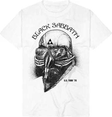 Produktbild von Black Sabbath T-Shirt Herren US Tour 78 weiß Band-Merch, Bands 100% Baumwolle S