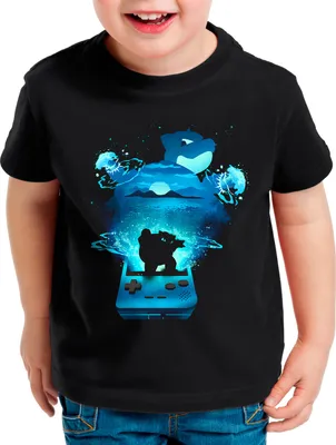 Produktbild von BaumwolleCloud Blue Edition Kinder T-Shirt monster game online