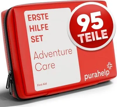 Produktbild von Erste Hilfe Set Outdoor - Kompakt & Leicht - 95 Teile für Wandern, Camping, Fahrrad - Reiseapotheke Kinder Set