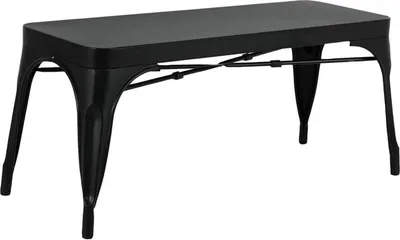 Immagine prodotto di Panche da bistrot Bolero in metallo, nere, 1000 mm (2 pezzi)