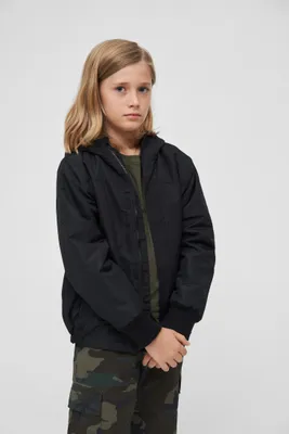 Obrázek produktu pro Dětská bunda větrovka Brandit Kids Windbreaker Frontzip black - 122/128