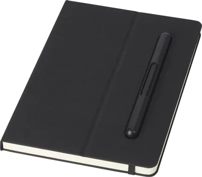 Produktbild von Notizblock und Stift "Skribo" Set PF4318 (Einheitsgröße) (Schwarz)