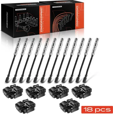 Image de Frankberg 12x jeu de câbles d'allumage+6x module d'allumage bobine d'allumage pour Mercedes-Benz W202 W203 S202 W210 W211 W639