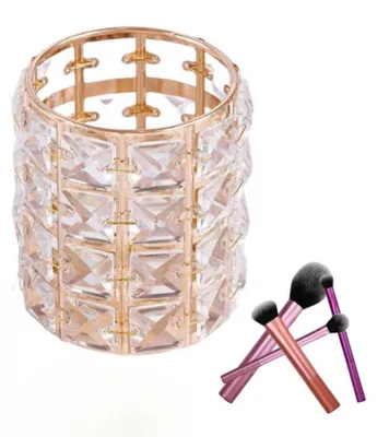 Produktbild von Kristall-Make-up-Pinselhalter, Make-up-Pinselhalter, Organizer für Kosmetikpinsel, Stiftehalter, Schreibtischdekoration für Make-up und Kosmetik