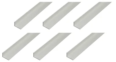 Image de Alberts, profilé en aluminium, argenté anodisé, dimensions 40 x 10 x 2 mm, longueur 2 mètres