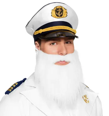 Produktbild von Weißer Bart Kostüm – Langer Vollbart für Nikolaus, Zwerg & Karneval