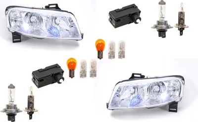 Produktbild von Johns, Scheinwerfer Halogen Front passend für Fiat Stilo Leucht. Set L R mit Stellmotor 51712716 0000046780797 46780797 51712710 0000046780792 4678079