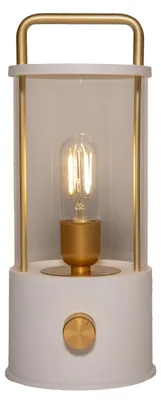 Produktbild von Camping-Tischlampe/Laterne Elin - weis - 25 cm - dimmbar - kabellos/aufladbar USB - fur drausen