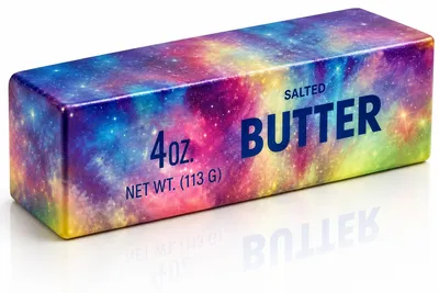 Zdjęcie produktu dla Butter Squishy – Antystresowa margaryna, zabawka do ściskania i ugniatania, miękka zabawka antystresowa do biura, szkoły i codziennego użytku (wielokolorowa, motyw galaktyki)