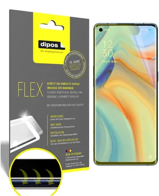 Zdjęcie produktu dla 2x folia ochronna dla Oppo Reno 4 Pro, 100% pokrycie ekranu, Dipos Flex