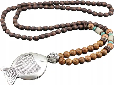 Produktbild von NEPAL BUDDHA MALA Tibetische Holzkette Handgemachtes Amulett