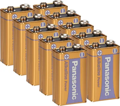 Image de 10x Panasonic 9V Block Alkaline Power 9V Batterie Blister