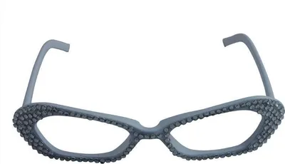 Produktbild von glitzernde Partybrille - silber & weiß - Spaßbrille