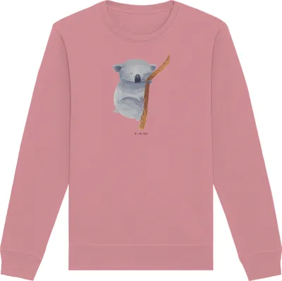 Produktbild von Mr. & Mrs. Panda Bio Baumwoll Pullover Koalabär Größe L - Canyon Pink - Geschenk, Bär, schlafen, Pulli, Sweatshirt, Sweater, Traumland, Koala, Rundhals, Lustige Sprüche