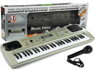 Zdjęcie produktu dla Keyboard Mq807 Organy Pianinko + Mikrofon Usb