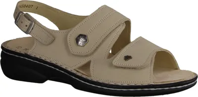 Produktbild von Finn Comfort Milos bequeme Damen Sandale, Ivory (Beige),Leder, lose Einlagen - Damenschuhe Sandale bequem / lose Einlage, Beige, leder (words)