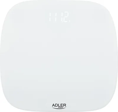 Zdjęcie produktu dla Adler AD8176 Glas-Badezimmerwaage, Weiß, 180 kg Kapazität