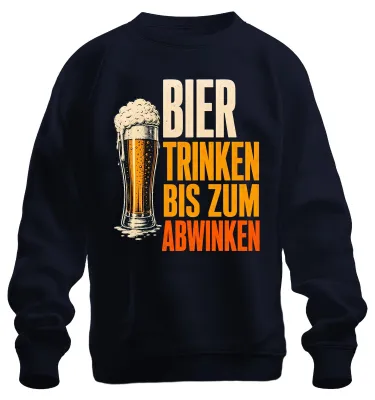 Produktbild von Bier trinken bis zum Abwinken Party Saufen JGA Sweatshirt Pullover, Navy, 3XL