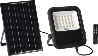Zdjęcie produktu dla Naświetlacz solarny LED 10W czarny FL SONE SLR z pilotem IP65 Kanlux