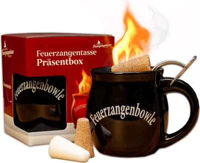 Produktbild von Feuerzangentasse 1er-Set | schwarz | Feuerzangenbowle-Set | Präsentbox