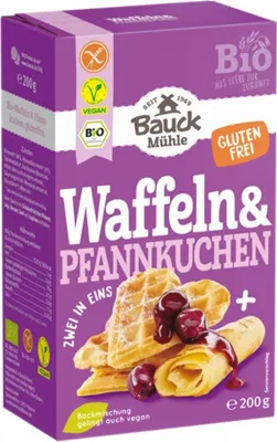 Produktbild von Bauckhof Waffeln & Pfannkuchen glutenfrei(200g)