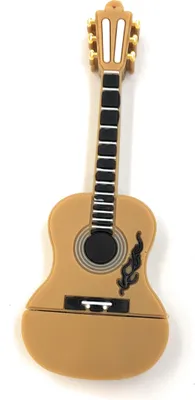 Produktbild von Onwomania Akustik Gitarre Beige Holz Farben Funny USB Stick 32 GB USB 2.0