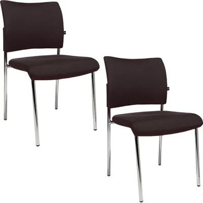 Produktbild von Topstar Besucherstühle Visit 10 NV190 G08 braun Stoff, 2 St.