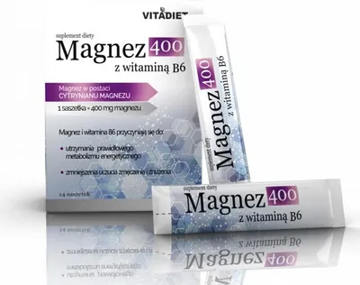 Produktbild von VITADIET Magnesium 400 mg mit Vitamin B6 14 Portionsbeutel