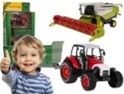 Obrázok produktu pre detská sada ZEMĚDELSKÉ VOZIDLÁ traktor + kombajn malý farmár
