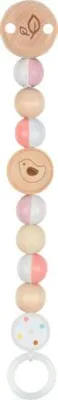 Productafbeelding van goki Rammelaarketting, vogelmotief, naturel en roze