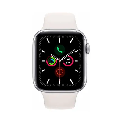 Produktbild von Apple Watch Series 5 OLED 44 mm Digital 368 x 448 Pixel Touchscreen Silber WLAN GPS