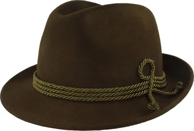 Kleiner Trilby Trachtenhut mit 3-fach Kordel von Hut-Breiter in grün
