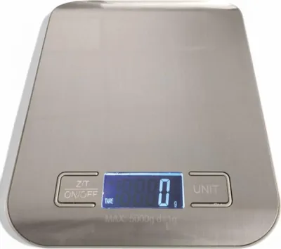 Image de Balance numérique à plateau plat en acier inoxydable avec écran LCD, capacité 5 kg