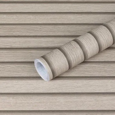 Immagine prodotto di Pellicola autoadesiva per pareti - Grigio effetto legno - 40 cm x 300 cm - Impermeabile