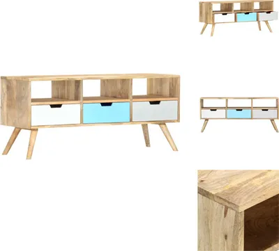 Produktbild von vidaXL TV-Schrank 110×35×48 cm Massivholz Mango -  TV-Möbel
