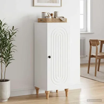 Image de Buffet vidaXL blanc 33 x 34,5 x 90 cm en aggloméré