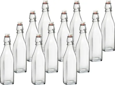 Produktbild von Swing Bügelflasche 0,5L - 12 Stück - Glasflasche Bügelverschlussflasche