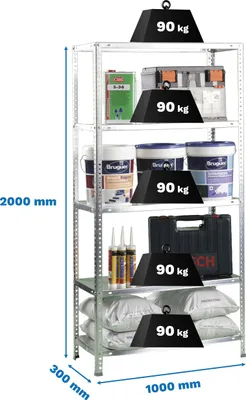 Produktbild von Metallregal COMFORT SUPERPLUS 5/300 GALVA