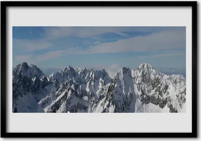Produktbild von Bild 70x50 MDF-Rahmen Wandkunst Berglandschaft