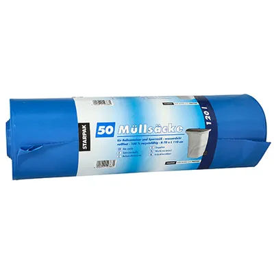 Image de Sacs poubelles Papstar bleu 120l 45my