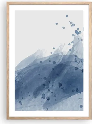 Produktbild von Gerahmtes Poster - Rahmen in heller Eiche - Blau Weiß Hintergrund - 50x70 cm - Wand Bild - Wanddeko - Wandbilder - Kunstposter - Wandposter - Bilderrahmen - Bilder - Kunstdruck - P2NPA50x70-5088