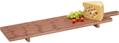 Produktbild von Servierplatte mit Schälchen aus Holz – Für Käse, Tapas und Snacks – 100 x 26 cm